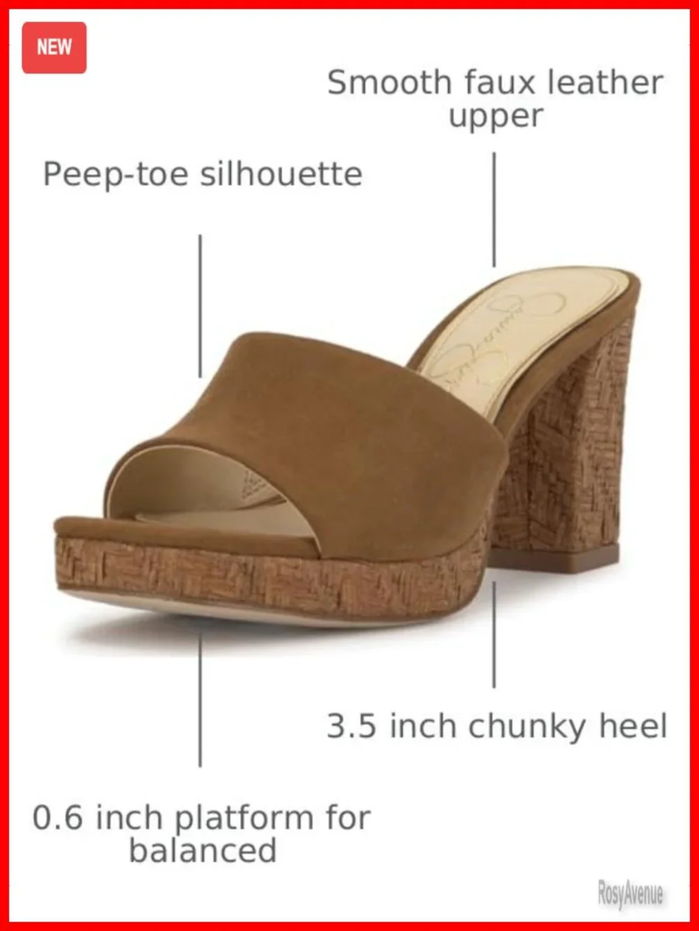 Platform Heel Slip On Sandals for Women by Jessica Simpson